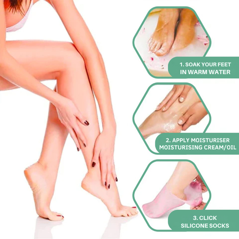 Silikonové ponožky pro jemné a upravené nohy