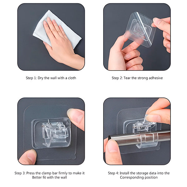 Ganchos prácticos para un almacenamiento fácil y ordenado (x4)