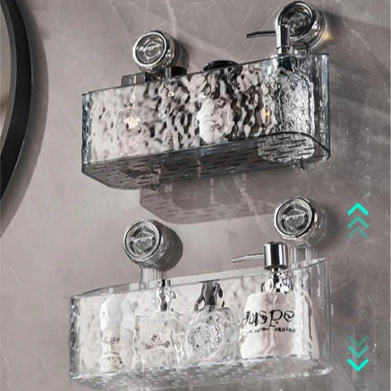 Praktisk væghylde uden boring til badeværelset